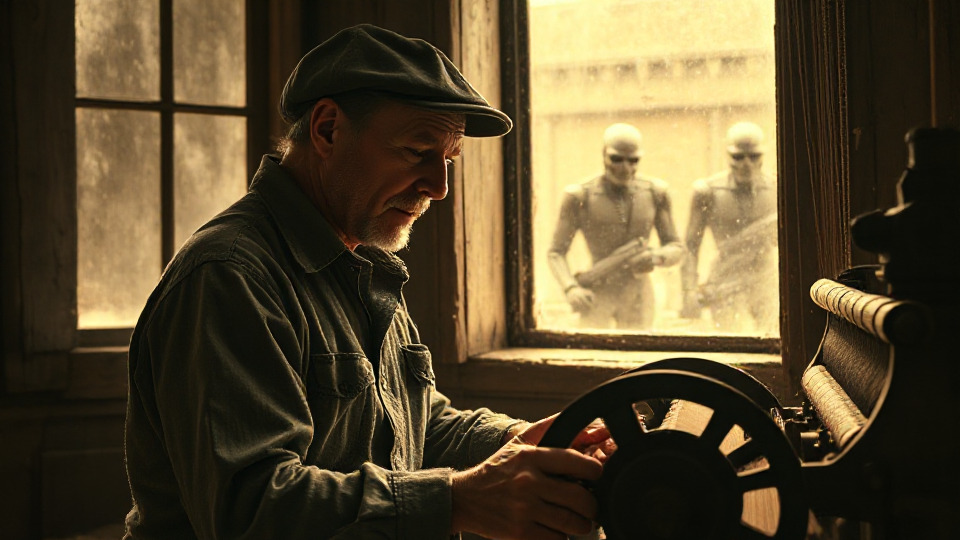 A weaver about to be attacked by terminators